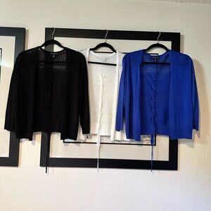 Set of 3 Tribal Brand Cropped Lightweight Cardigans